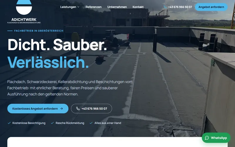 Website von ADICHTWERK am Computer